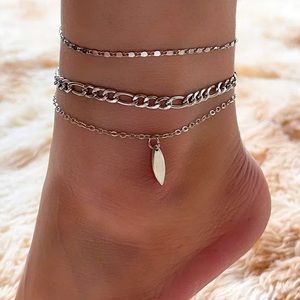 Simple Layered Ankle Bracelet